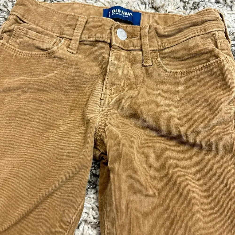Old Navy Boys Skinny Corduroy Pants Cords 8 Tan Brown Caramel